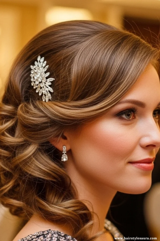 12 Cute Curly Hairstyles That’ll Make You Love Your Curls Even More 7 Side-Swept Curls