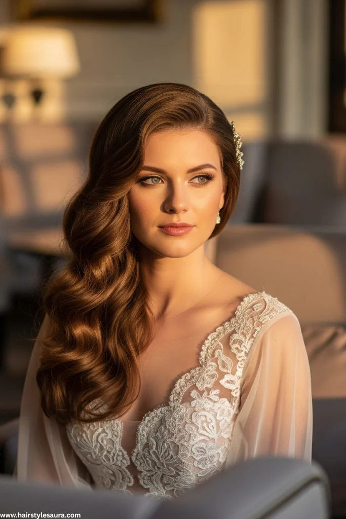 13 Cute Hairstyles for Curly Hair Every Woman Should Try 6 Side-Swept Curls
