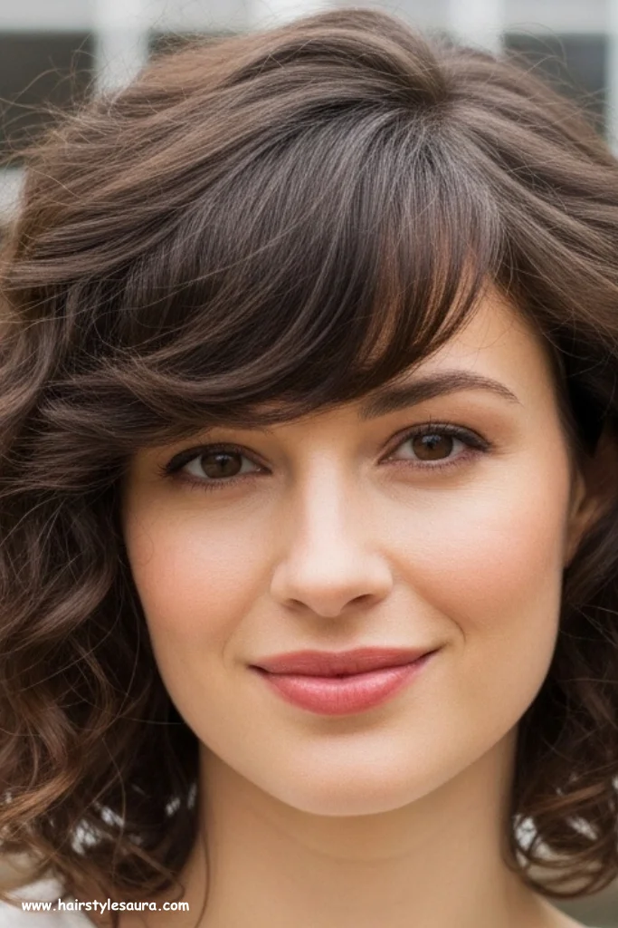 11 Trendy Short Hairstyles With Bangs for a Fresh Look 8 Soft Curls with Side Bangs