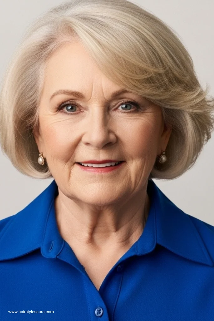13 Elegant Older Women Short Hairstyles for a Fresh Look 4 Tapered Cut with Side Swept Bangs
