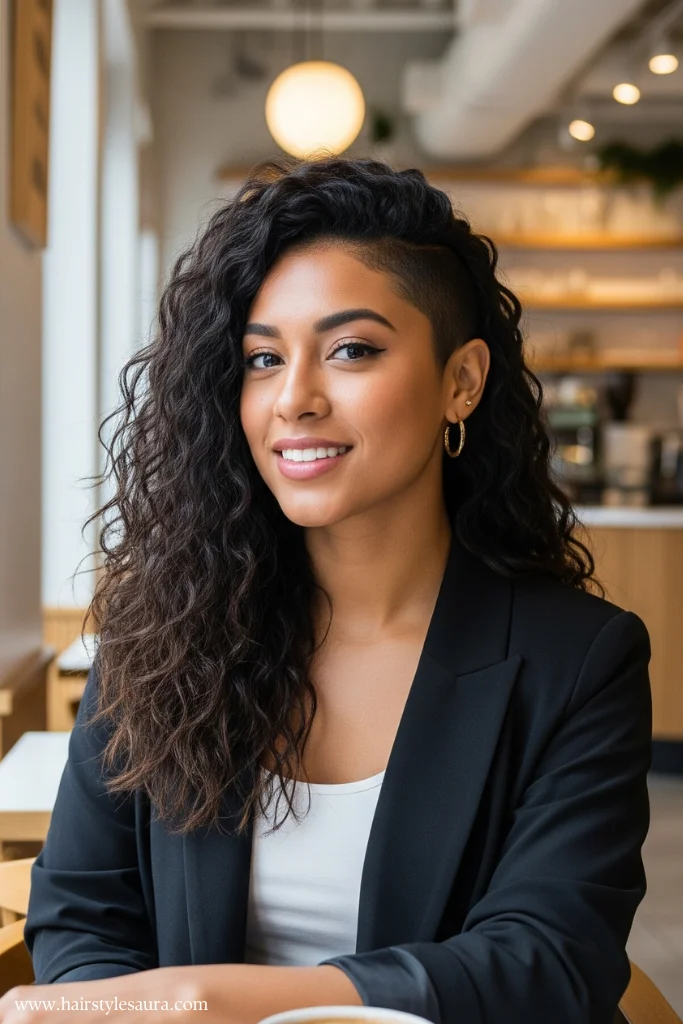 12 Trendy Long Wolf Cut Curly Hair Options to Try Today 10 Tapered Ends Wolf Cut