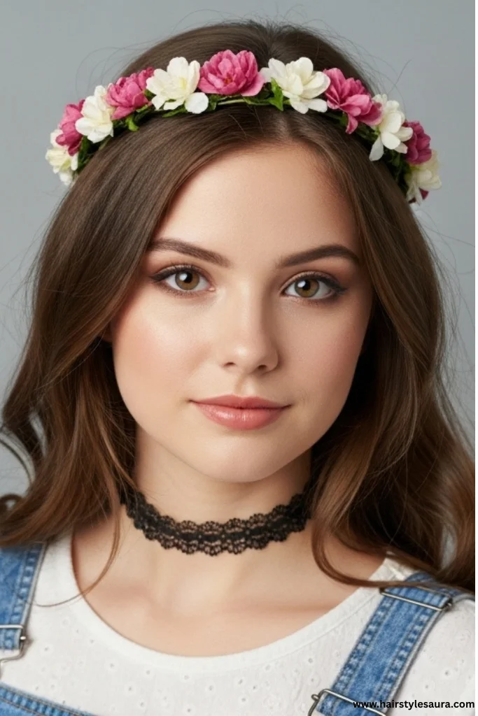 Wedding Hairstyles for Short Hairs: 12 Elegant Looks for Your Big Day 5 Textured Crop with Flower Crown