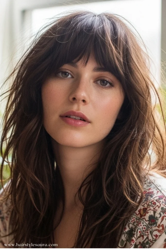 Modern short shaggy hair: A Stylish Way to Rock a Bold Look 8 Textured Shag with Curtain Bangs