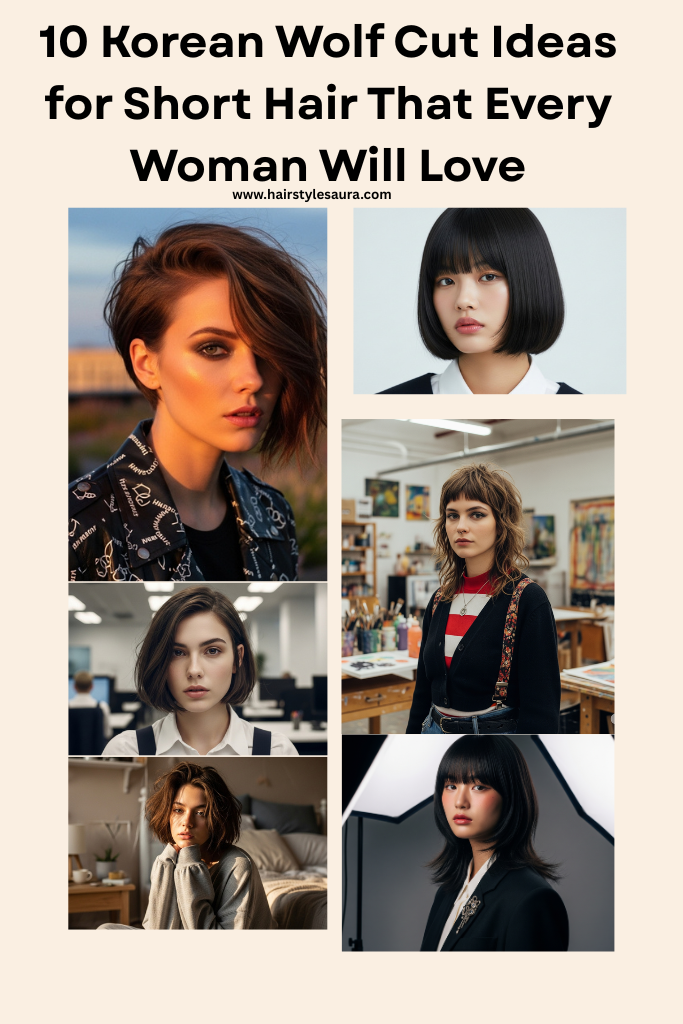 korean wolf cut ideas for short hair