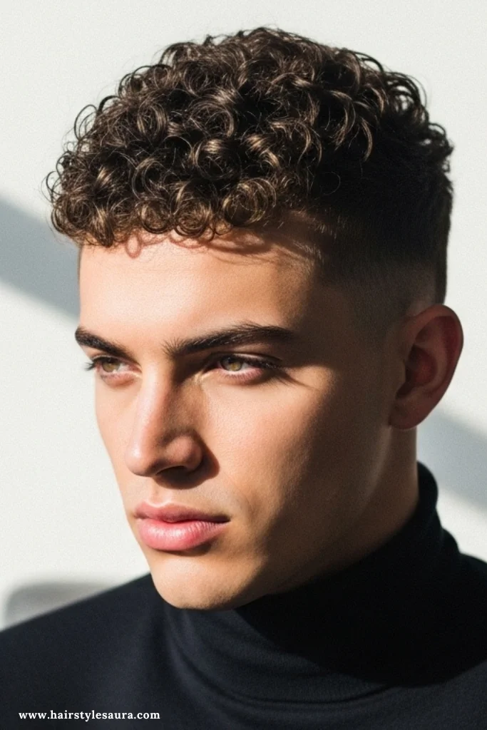 12 Naturally Curly Pixie Cuts Men Can Rock with Confidence 9 Tight Curl Pixie Crop