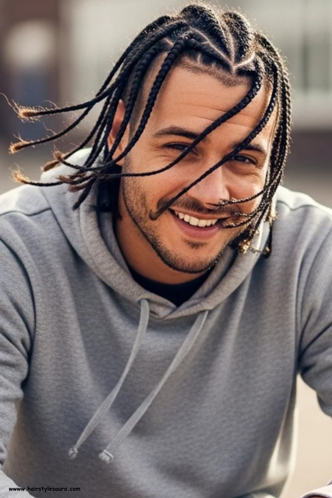 13 Best Mens Braided Hairstyles for a Bold New Look 7 Triangle Part Braids