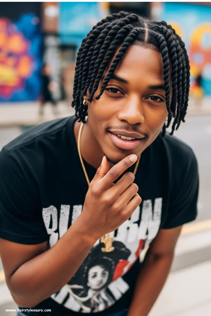 13 Best Mens Braided Hairstyles for a Bold New Look 11 Twisted Box Braids