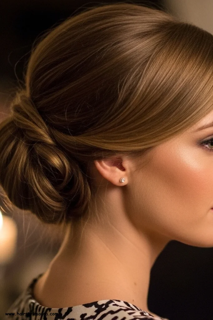15 Quick and New Cute Hairstyles for Girls to Do in Minutes 9 Twisted Side Bun