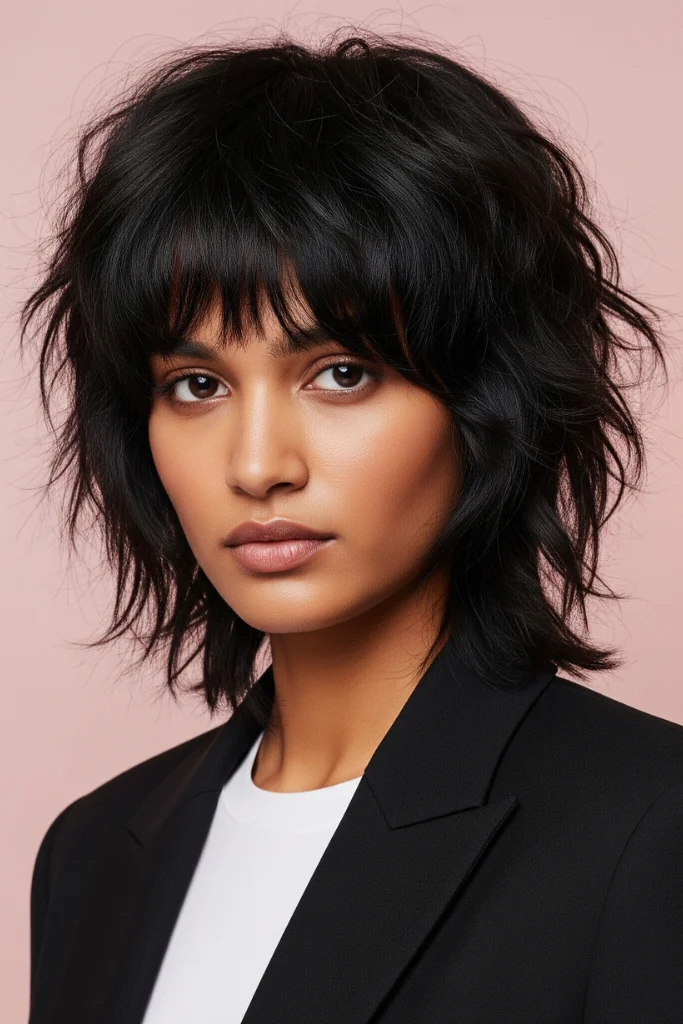 12 Kitty Cut Hair Ideas for a Cute and Stylish Look 9 Kitty Cut with Choppy Bangs