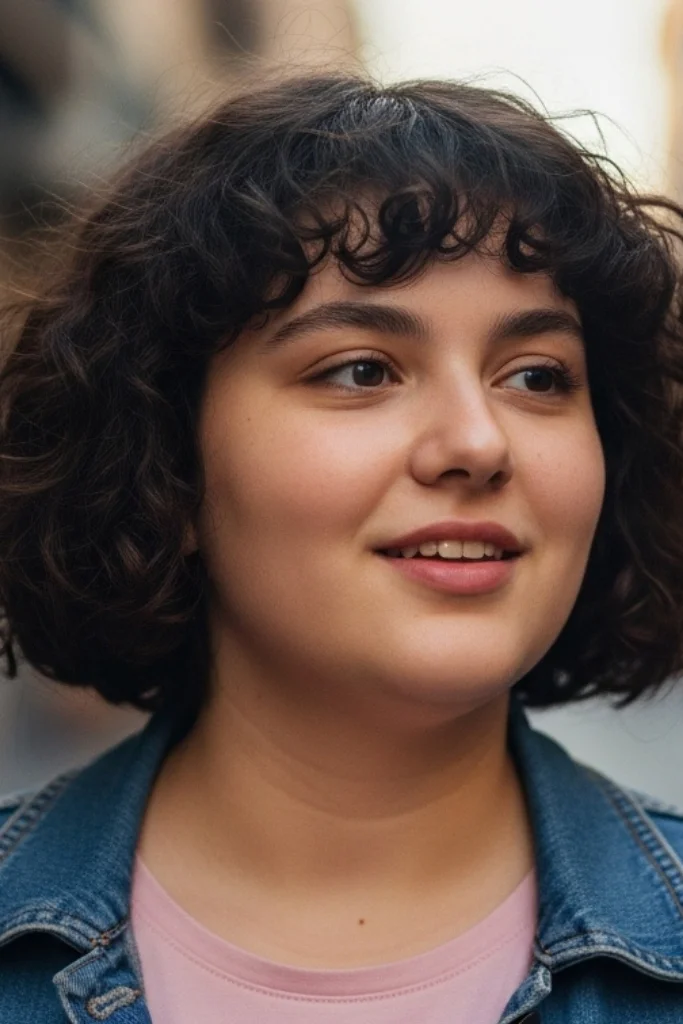 11 Short Hair Hairstyles for Round Faces 6 Curly Short Bob