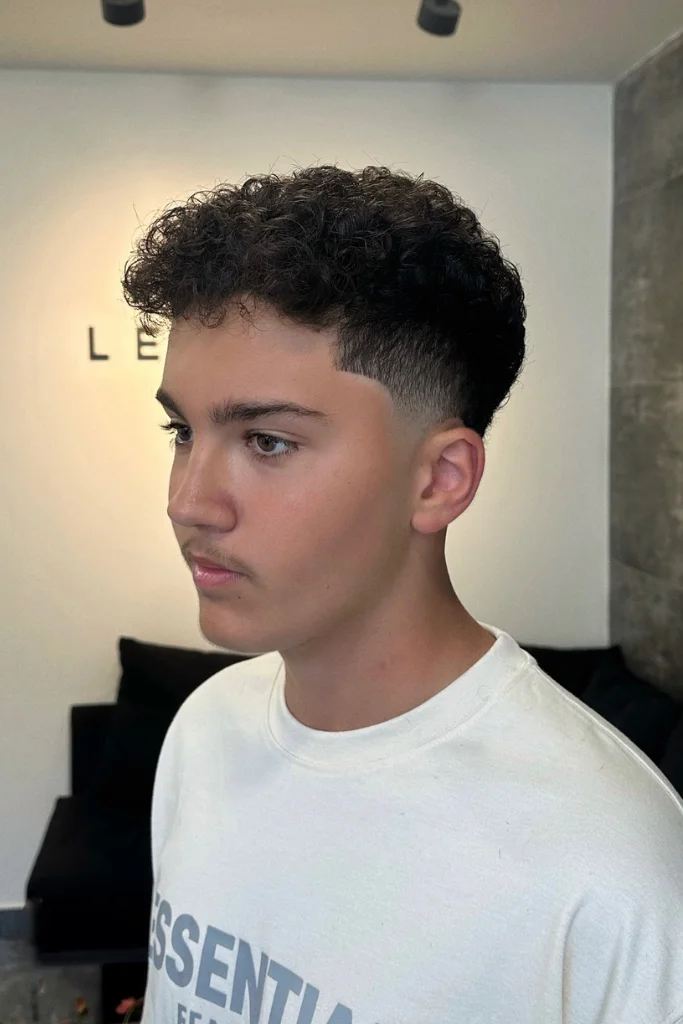Mens Hairstyles Curly Short to Match Your Face Shape 3 Tapered Curls