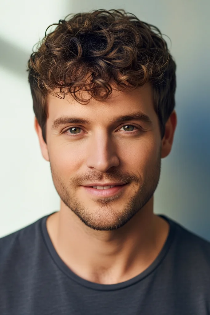 Mens Hairstyles Curly Short to Match Your Face Shape 6 Loose Curly Crop