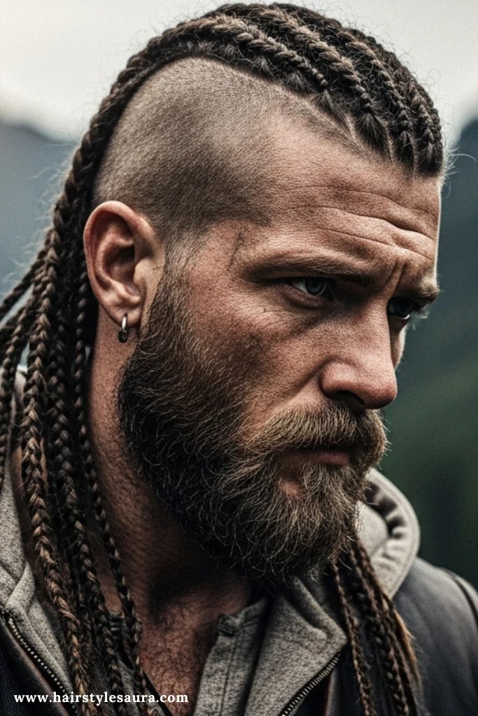 14 Bold Long Hair Braided Hairstyles for Men That Demand Attention 5 Viking Braids