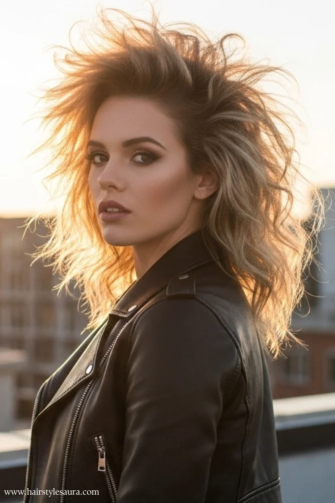 12 Trendy Long Wolf Cut Curly Hair Options to Try Today 4 Voluminous Top Wolf Cut