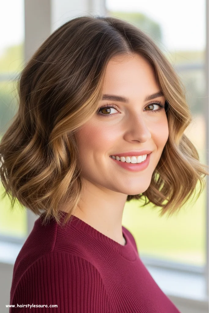 13 Short Layered Bob Hairstyles That Turn Heads Instantly 12 Wavy Bob with Light Layers