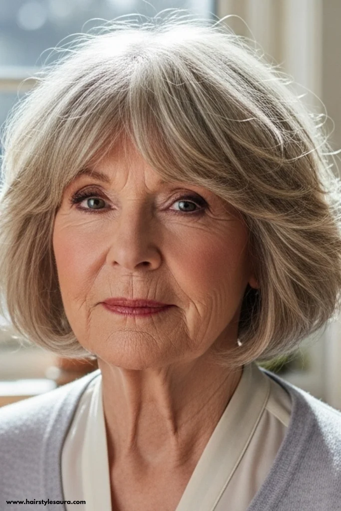 12 Stylish Short Shaggy Hairstyles for Older Women in 2025 5 Wavy Shag Bob