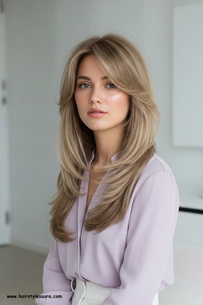 11 Stylish Long Wolf Cut Without Bangs Ideas for Bold Looks 9 Wolf Cut with Feathered Tips