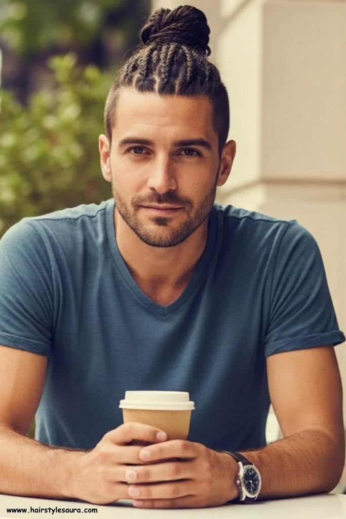 13 Best Mens Braided Hairstyles for a Bold New Look 6 Braided Top Knot