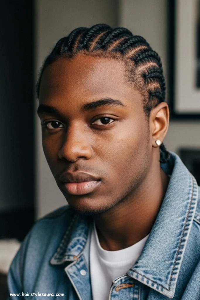 12 Black Male Braids Hairstyles That Are Bold and Stylish 4 Zigzag Braids