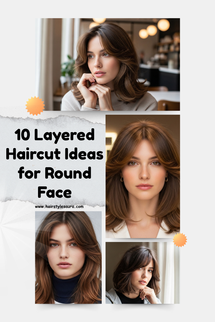 10 Layered Haircut Ideas for Round Face That Flatter Instantly 1 layered haircut ideas for round face
