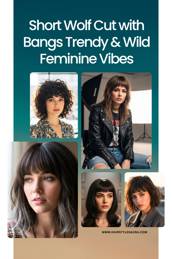 short wolf cut with bangs
