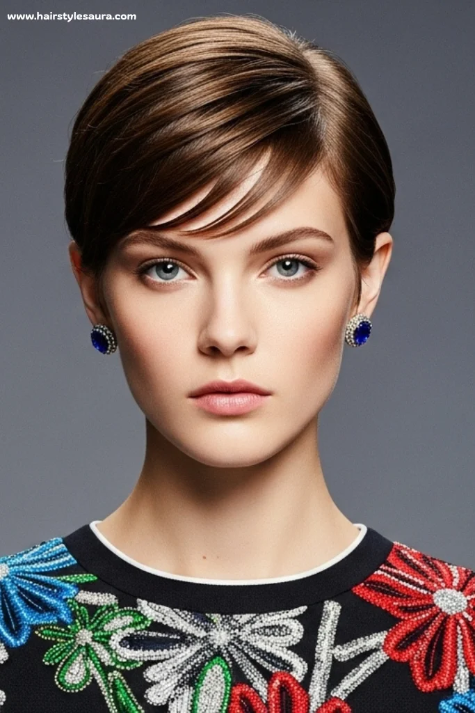 Gorgeous Short Hairstyles for Thick Hair That Frame Your Face 3 Sleek Pixie Cut
