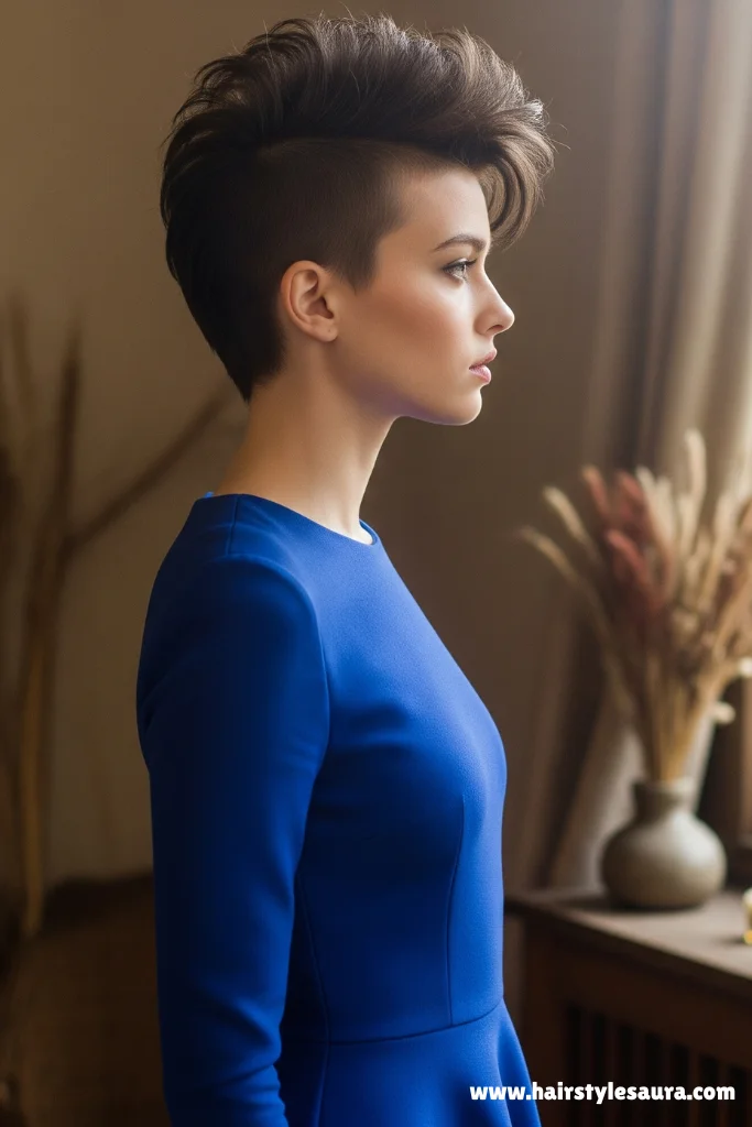 Gorgeous Short Hairstyles for Thick Hair That Frame Your Face 13 Mohawk Pixie