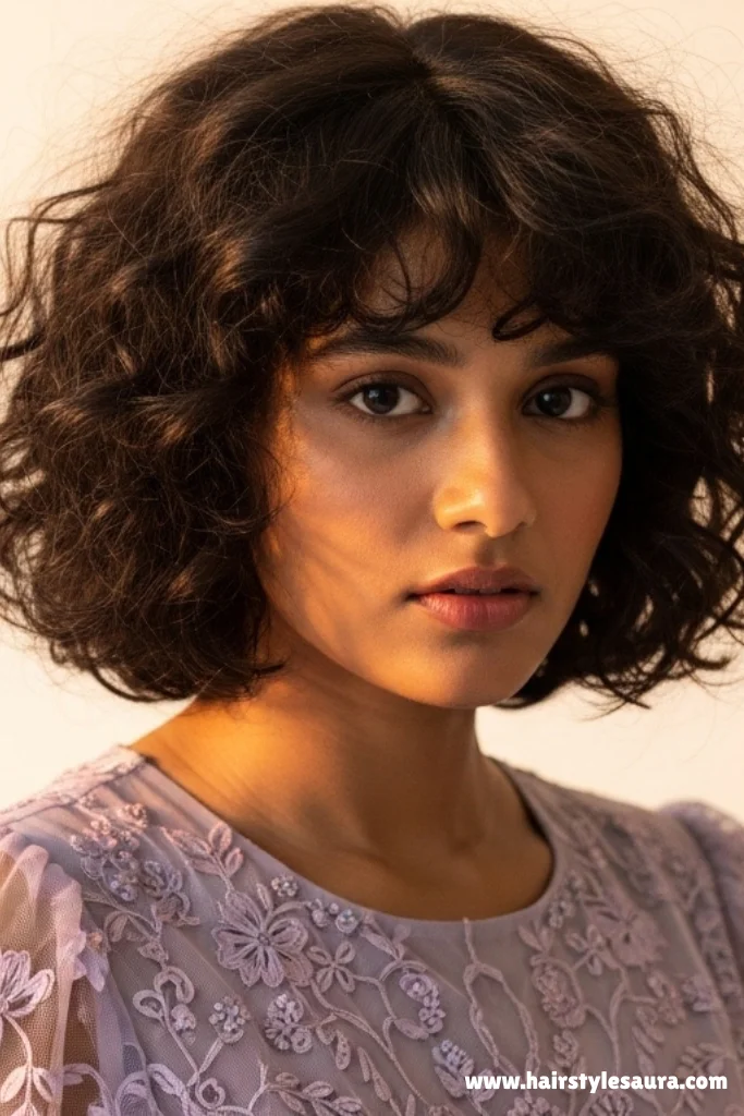 Gorgeous Short Hairstyles for Thick Hair That Frame Your Face 14 Soft Curly Bob
