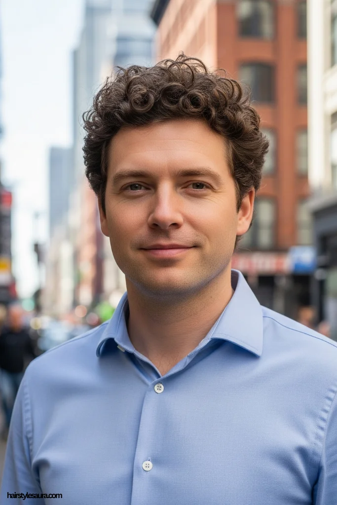 Top Short Curly Guy Hairstyles That Are Stylish and Easy to Keep 4 Curly Ivy League Cut