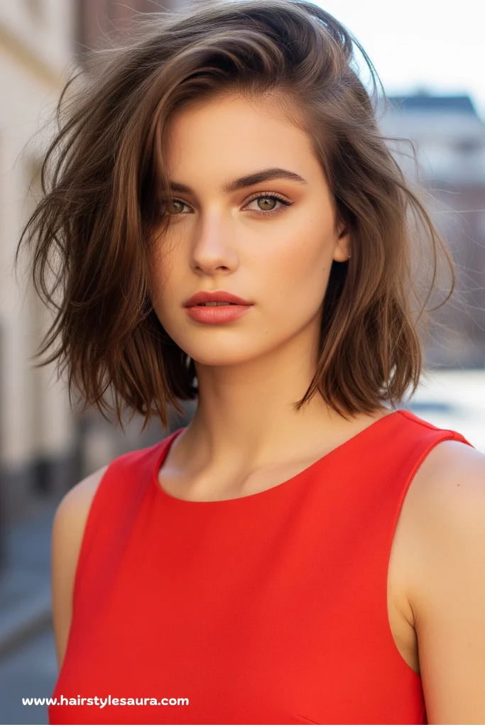 Gorgeous Short Hairstyles for Thick Hair That Frame Your Face 7 Messy Layered Bob
