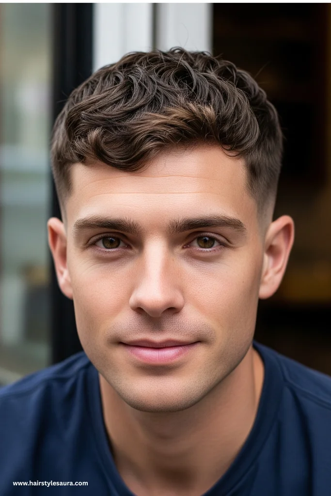 Popular Mens Wavy Short Hairstyles That Always Look Good 8 Side-Parted Wavy Fade