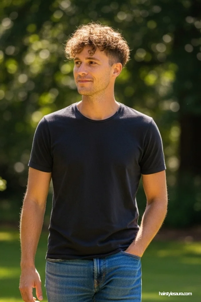 Top Short Curly Guy Hairstyles That Are Stylish and Easy to Keep 9 Short Curly Fringe