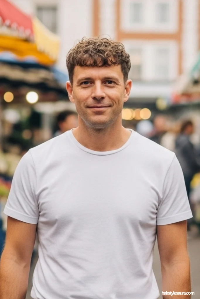 Top Short Curly Guy Hairstyles That Are Stylish and Easy to Keep 10 Tousled Curly Top with Short Sides