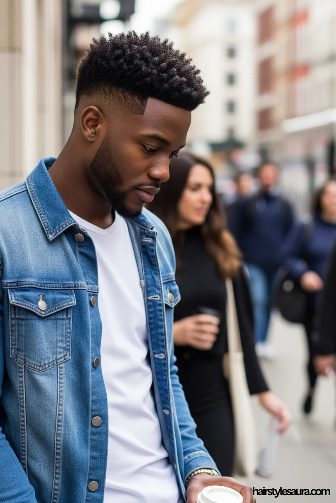 Top Short Curly Guy Hairstyles That Are Stylish and Easy to Keep 2 Taper Fade with Short Curls