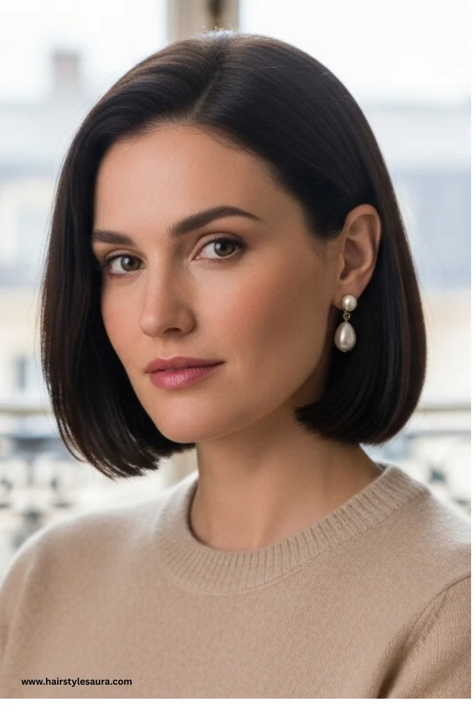 13 Elegant Old Money Bob Haircut Ideas Women Are Falling in Love With 2 Class Chin-Length Bob