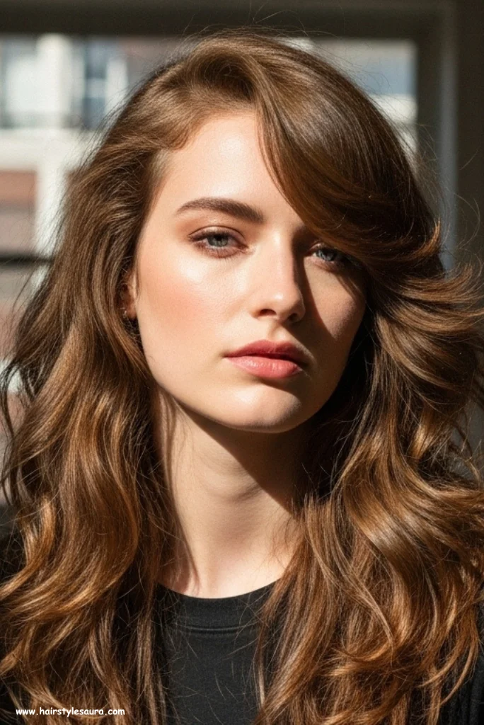 10 Gorgeous Layered Haircut for Curly Hair Ideas Every Woman Should Try 2 Long Layers with Side Part
