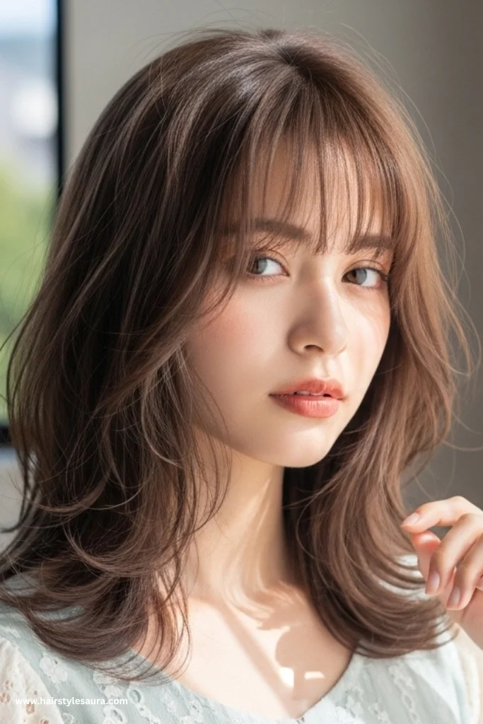 13 Soft Layered Haircut Ideas That Will Give You Effortless Beauty 2 Soft Layers with Curtain Bangs