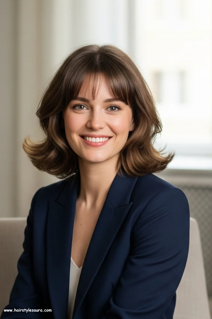 10 Gorgeous Layered Haircut Ideas for Medium Hair Every Woman Will Love 11 Layered Cut with Rounded Ends