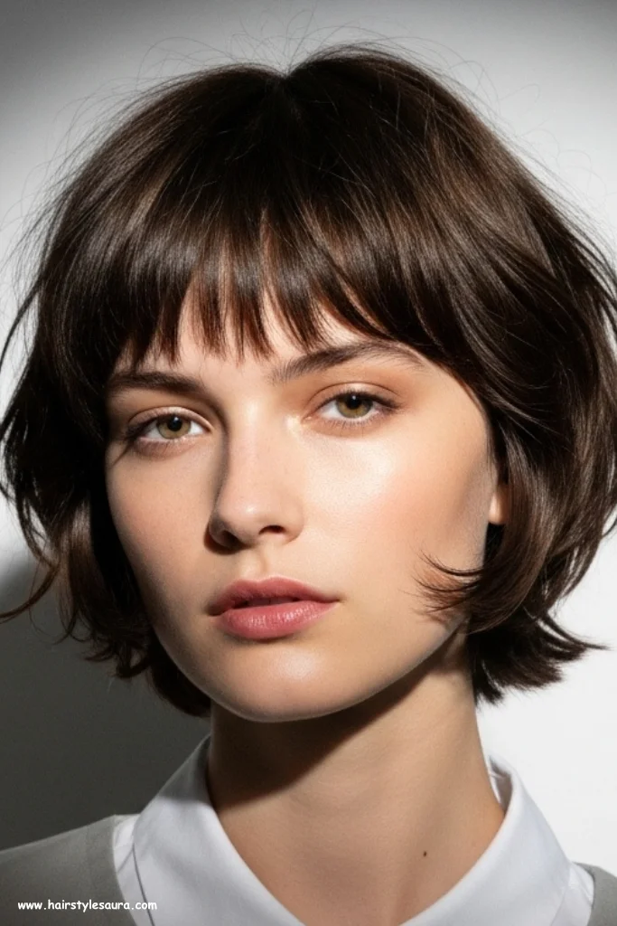 12 Stunning Layered Haircut Ideas with Curtain Bangs Every Woman Should Try 11 Pixie Layers with Mini Curtain Bangs