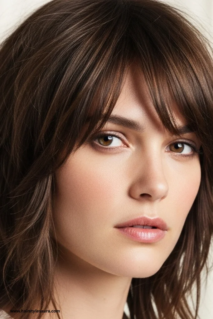 13 Stunning Shag Cuts for Fine Hair Ideas That Add Instant Volume 11 Shag Cut with Side-Swept Bangs