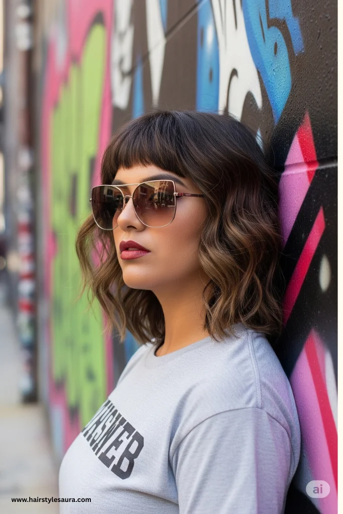 11 Trendy Shaggy Lob with Bangs Styles That Women Are Loving Right Now 11 Shaggy Lob with Micro Fringe