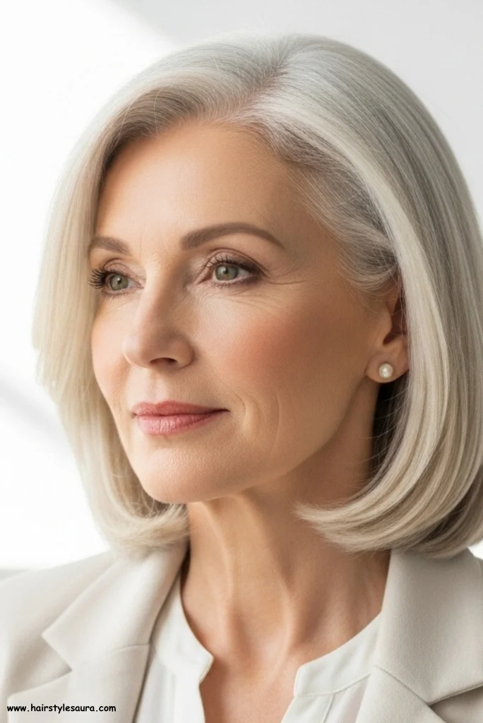 10 Stunning Shoulder Length Haircuts for Women Over 50 11 Sleek Shoulder Cut