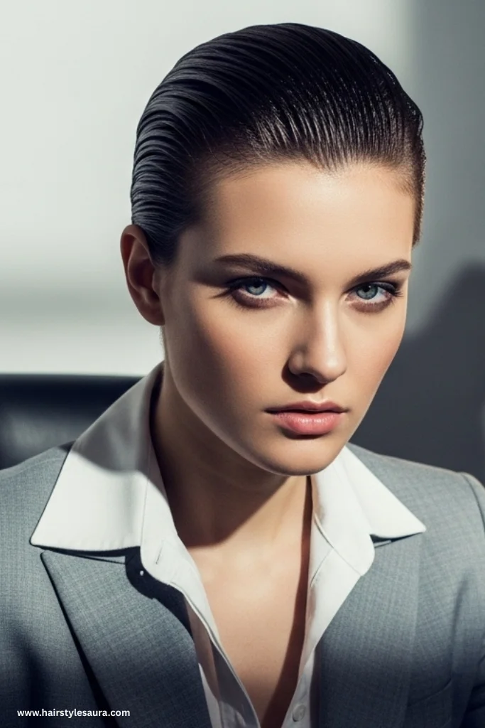 12 Bold & Beautiful 80s Short Hairstyles Women Are Bringing Back 11 Slicked-Back Short Hair