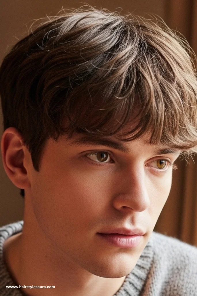 12 Bang Hairstyles Short Hair for Men That Redefine Style 11 Wavy Fringe Bangs