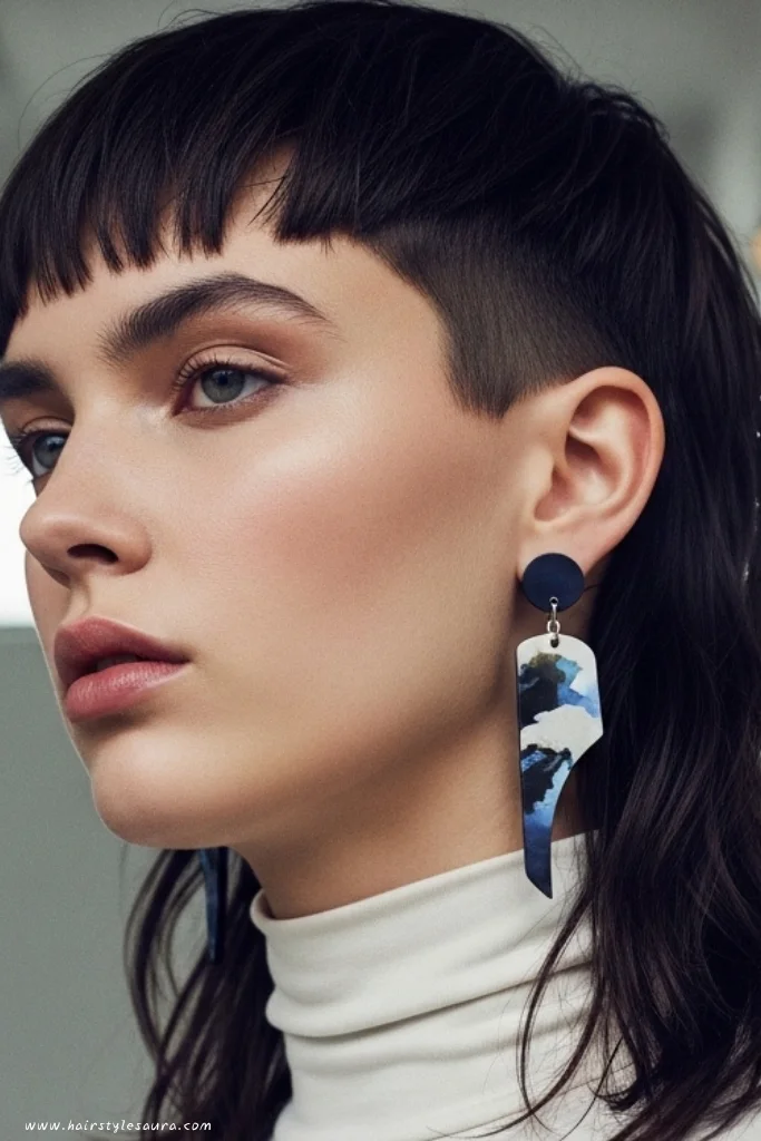12 Bold Mullet Octopus Cut Ideas Women Are Loving Right Now 12 11. Asymmetrical Mullet Octopus Cut