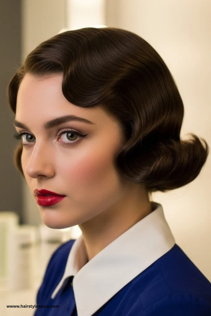 13 Unique Ear Length Haircuts Ideas for Modern Women 12 Retro Finger Wave Bob
