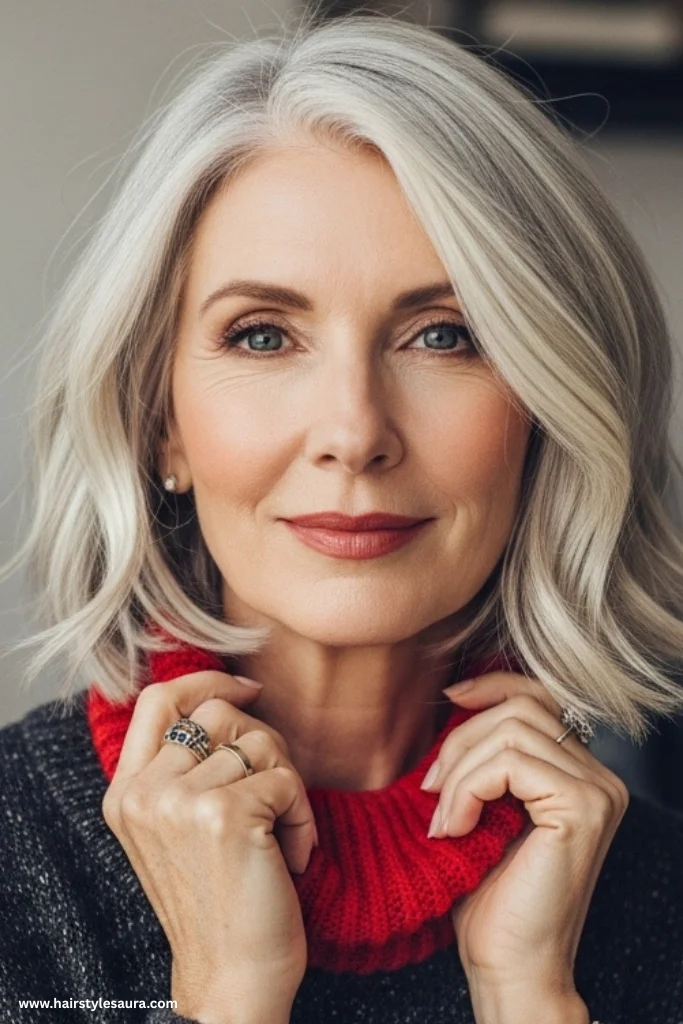 12 Low Maintenance Hairstyles for Women Over 50 That Redefine Timeless Beauty 12 Textured Lob