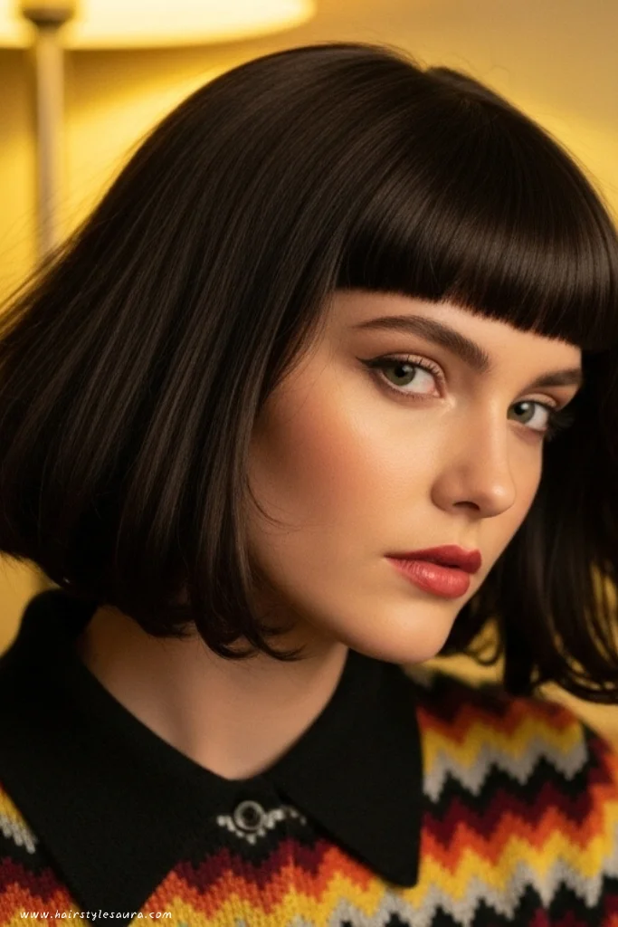 12 Gorgeous Korean Wolf Cut with Bangs Ideas Every Woman Should Try 12 Wolf Cut with Swoop Bangs