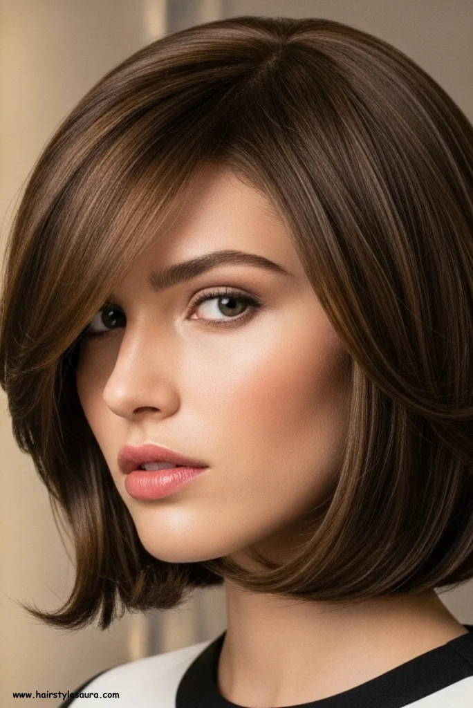 13 Gorgeous Layered Haircut for Fine Hair Ideas Women Love 13 Angled Bob with Layers