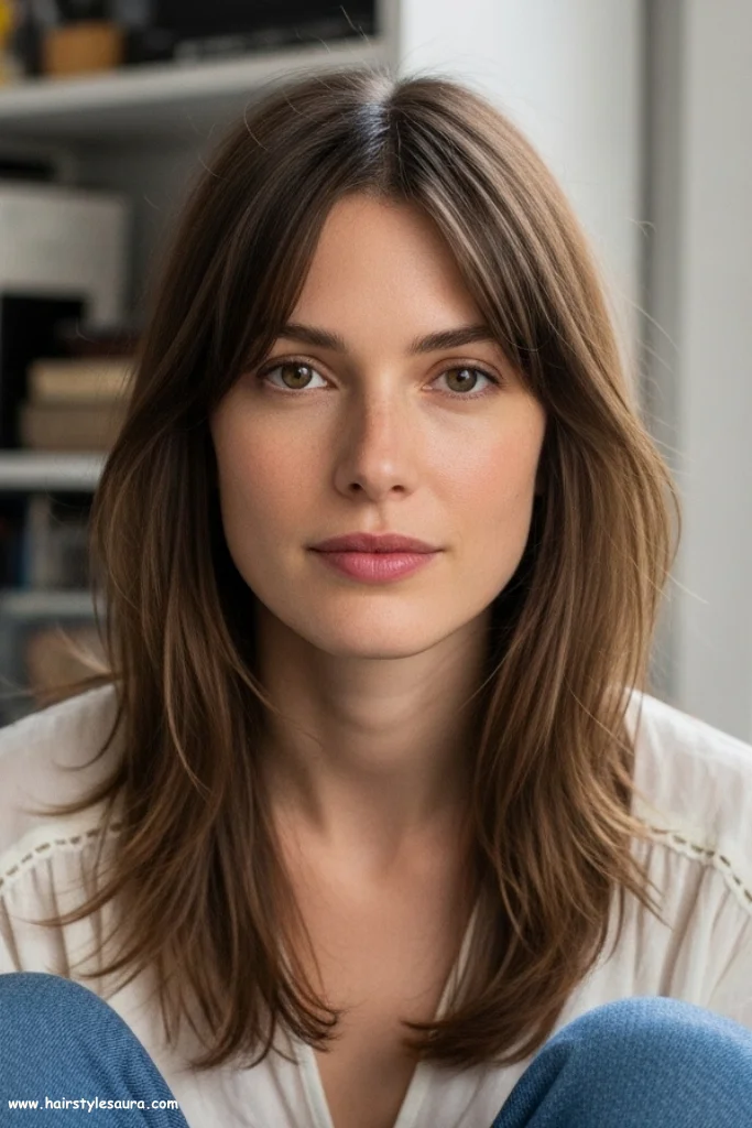 Top 13 Long Oval Face Hairstyles Ideas for All Hair Types 13 Straight Hair with Face Layers